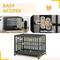 Show in main carousel: Cesicia Steel Heavy Duty Dog Crate with Lockable Wheels & Slide-out Tray, Black slide 3 of 6
