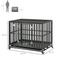 Show in main carousel: Cesicia Steel Heavy Duty Dog Crate with Lockable Wheels & Slide-out Tray, Black slide 6 of 6