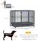 Show in main carousel: jansno Heavy Duty Double Door Metal Dog Crate & Kennel with Lockable Wheels & Removable Tray, Gray, 43 inch slide 3 of 7