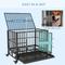 Show in main carousel: jansno Heavy Duty Double Door Metal Dog Crate & Kennel with Lockable Wheels & Removable Tray, Gray, 36 inch slide 3 of 8