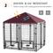 Show in main carousel: jansno Outdoor Canopy Rotating Bowl Holders Dog Kennel, Black & Red slide 4 of 7