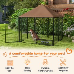Cesicia Steel Dog Crate with Canopy, Black slide 2 of 7