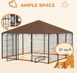 jansno Puppy Playpen with Canopy, Coffee slide 2 of 7