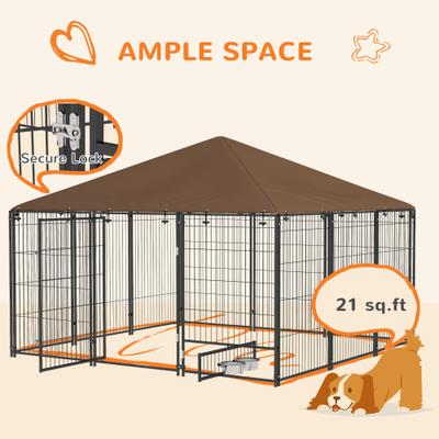 Show full view: jansno Puppy Playpen with Canopy, Coffee slide 5 of 8