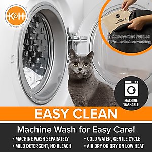 K&H Pet Products Thermo-Snuggle Cup Bomber Heated Dog & Cat Bed, Gray