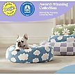 Show in main carousel: Lesure Calming Cute Modern Plush Jacquard Shaggy Orthopedic Anti-Slip Donut Dog & Cat Bed with Removable Cover, Blue, Medium slide 4 of 9