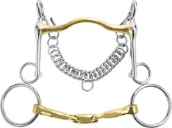 M. Toulouse Sanft Long Shank Curb/Bradoon Set Horse Bit, 5 1/4-in