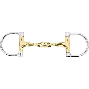 M. Toulouse Pony D Curved Mouth Hunter Horse D-Bit with Lozenge, 4 1/2-in