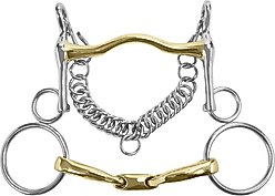 M. Toulouse Sanft Short Shank Curb/Bradoon Set Horse Bit, 5-in