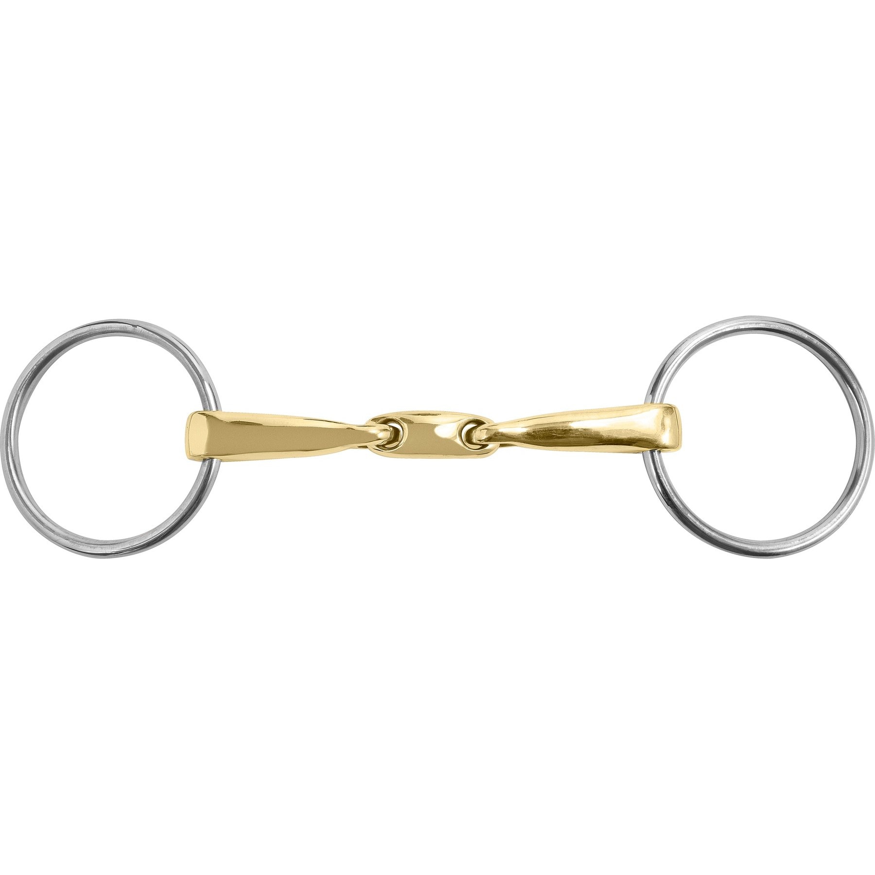 M. Toulouse Sanft Curved Mouth 14 mm Loose Ring Snaffle with Lozenge Horse Bit, 5-in