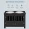 Show in main carousel: AOSTIRMOTOR PawHut Elevated Dog Bowl with Storage Cabinet, Black, 2-cup slide 7 of 8