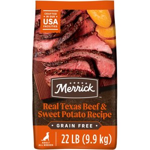 Merrick Real Texas Beef + Sweet Potato Recipe Grain-Free Chicken-Free Adult Dry Dog Food, 22-lb bag