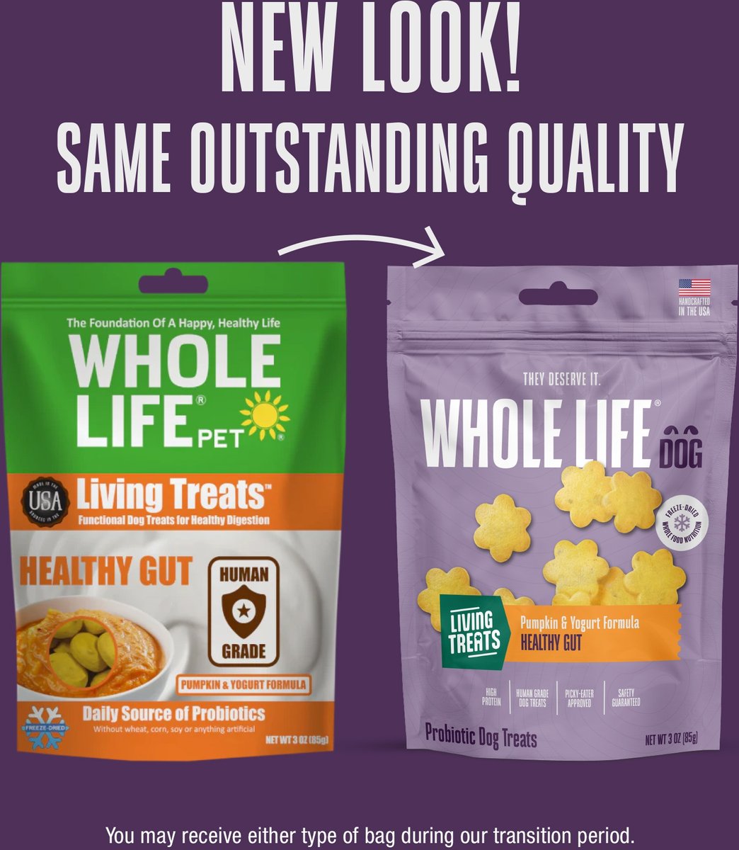 Whole Life Living Treats Go Green with Kale Freeze-Dried Dog Treats