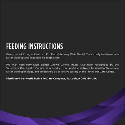 Show full view: Purina Pro Plan Veterinary Diets Dental Chewz Dental Chew Dog Treats, 5-oz box slide 10 of 12