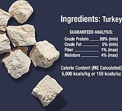 Whole Life Just One Ingredient Turkey Grain-Free Freeze-Dried Cat Treats, 1.2-oz bag slide 2 of 7