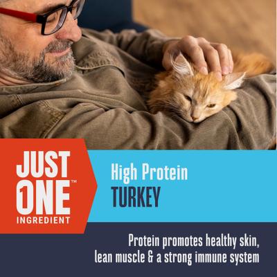 Show full view: Whole Life Just One Ingredient Turkey Grain-Free Freeze-Dried Cat Treats, 1.2-oz bag slide 5 of 11