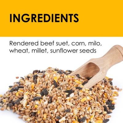 Show full view: Heath Bird's Blend Suet Cake Wild Bird Food, 3 count slide 3 of 6