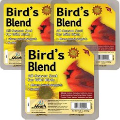 Heath Bird's Blend Suet Cake Wild Bird Food, 3 count