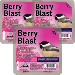 Heath Berry Blast Suet Cake Wild Bird Food, 3 count