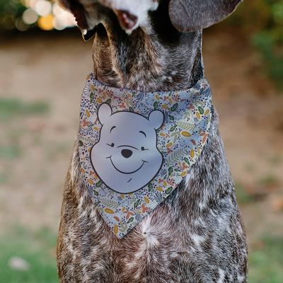 Show full view: Buckle-Down Disney Winnie the Pooh Smiling Face Foliage Collage Dog Bandana slide 4 of 6