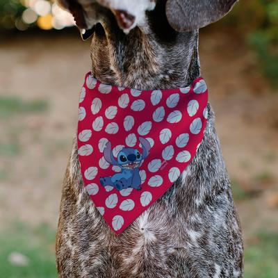 Show full view: Buckle-Down Disney Lilo & Stitch Dress Leaves with Stitch Sitting Dog Bandana slide 5 of 7