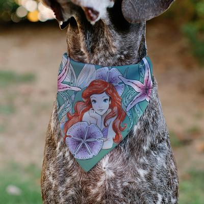 Show full view: Buckle-Down Disney The Little Mermaid Ariel Pose & Shells Sketch Dog Bandana slide 4 of 6