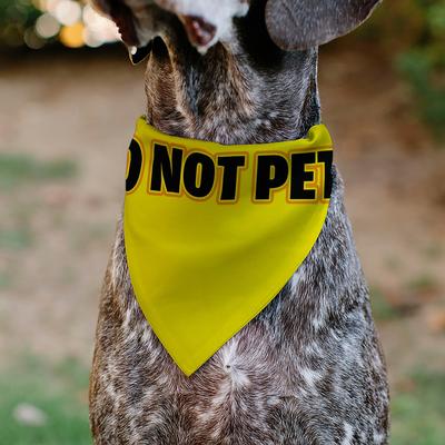Show full view: Buckle-Down Do Not Pet Warning Dog Bandana slide 4 of 7
