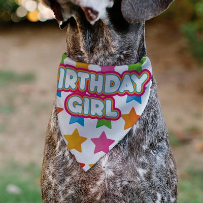 Show full view: Buckle-Down Birthday Girl Text & Stars Dog Bandana slide 4 of 6