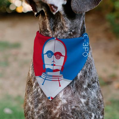 Show full view: Buckle-Down Star Wars Droid C3PO Text & Pop Art Pose Dog Bandana slide 5 of 7