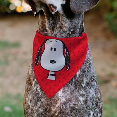 Show full view: Buckle-Down Peanuts Snoopy Face & Profile Pose Dog Bandana slide 5 of 7