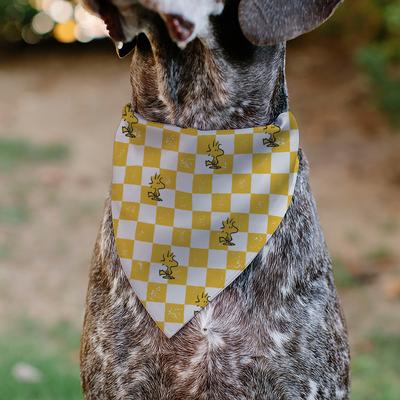 Show full view: Buckle-Down Peanuts Woodstock Pose Checker Dog Bandana slide 4 of 6