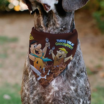 Show full view: Buckle-Down The Flintstones Cocoa Pebbles Fred & Barney Rubble Cereal Box Print Dog Bandana slide 5 of 7