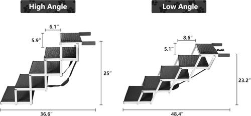 Show full view: SMONTER Portable Stairs Dog Ladder Ramp, 5 Step slide 5 of 8