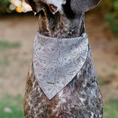 Show full view: Buckle-Down Disney Disney Princess Faces Stacked Dog Bandana slide 5 of 6