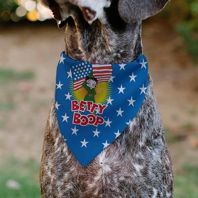 Show full view: Buckle-Down Betty Boop Americana Soldier Salute Pose & Stars Dog Bandana slide 4 of 6