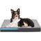 Show in main carousel: LFC PETS Ultra Comfort Memory Foam Dog & Cat Bed with Removable Cover, Grey, Large slide 1 of 11