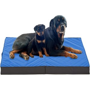 LFC PETS Outdoor Waterproof Orthopedic Dog & Cat Bed with Removable Cover, Navy Blue, X-Large