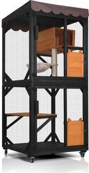 Aivituvin AIR7014 Catio Wooden Cat Scratching Post, Brown