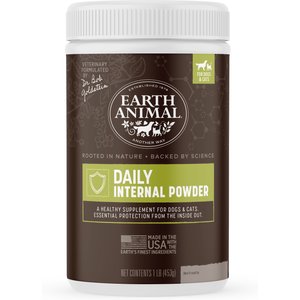 Earth Animal Apothecary Natural Flea & Tick Daily Internal Powder Oral Supplement for Dogs & Cats, 1-lb jar