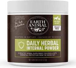 Earth Animal Apothecary Natural Flea & Tick Daily Internal Herbal Powder Oral Supplement for Dogs & Cats, 8-oz jar