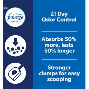 Fresh Step Outstretch Long Lasting Febreze Freshness Scented Clumping Clay Cat Litter, 19-lb box