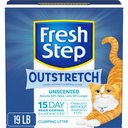 Fresh Step Outstretch Concentrated Unscented Clumping Clay Cat Litter, 19-lb box