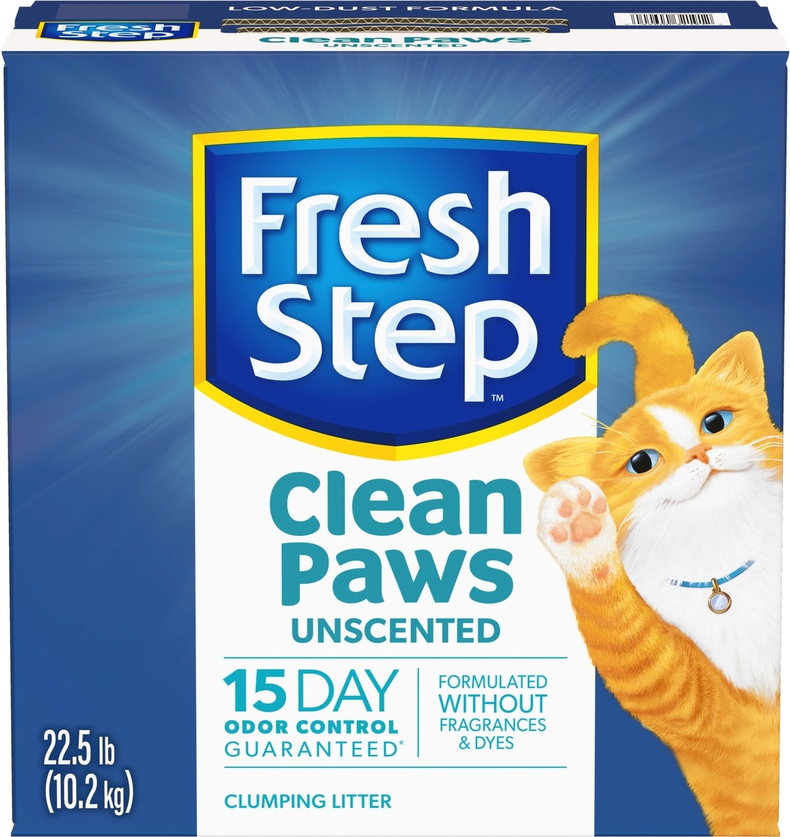 FRESH STEP Clean Paws Unscented Clumping Clay Cat Litter,