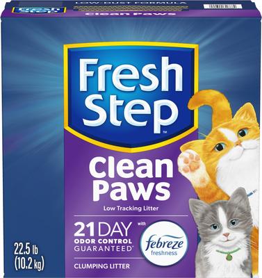 Show full view: Fresh Step Clean Paws Multi-Cat Scented Clumping Cat Litter, 22.5-lb slide 9 of 13