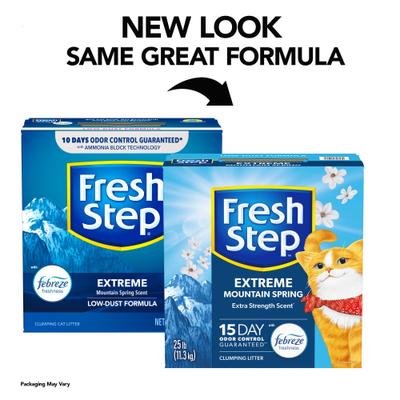 Fresh Step Extreme Mountain Spring Febreze Scented Clumping Clay Cat Litter