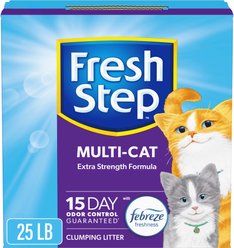 Fresh Step Multi-Cat Extra Strength Scented Clumping Cat Litter, 25-lb