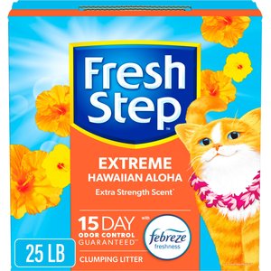Fresh Step Extreme Hawaiian Aloha Febreze Scented Clumping Clay Cat Litter, 25-lb box