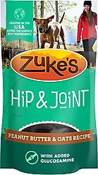 Zuke's Hip & Joint Peanut Butter & Oats Recipe Soft & Chewy Dog Treats, 3-oz pouch