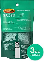 Zuke's Hip & Joint Peanut Butter & Oats Recipe Soft & Chewy Dog Treats, 3-oz pouch slide 2 of 8