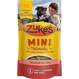 Zuke's Mini Naturals Salmon Recipe Training Dog Treats, 3-oz pouch